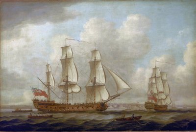 Het Indiaman-schip 