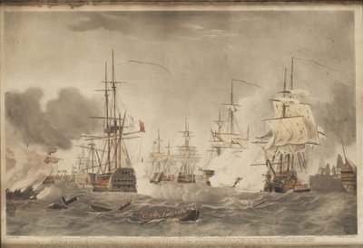 De Slag bij de Nijl, ca. 1800 door John william Edy