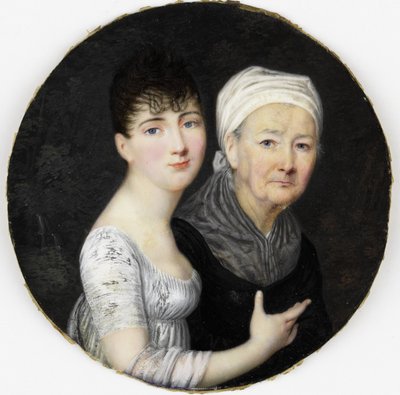 Portret van een oude en een jonge vrouw door Johns
