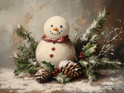 Gezellige wintersneeuwpop door Jolly and Dash