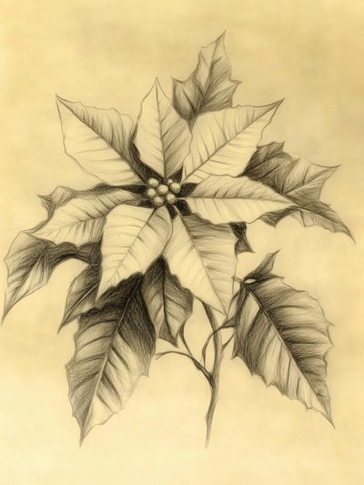 Elegante tekening van een kerstster door Jolly and Dash