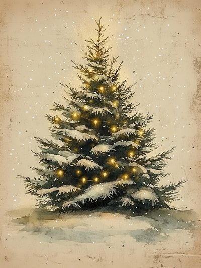 Besneeuwde kerstboom door Jolly and Dash