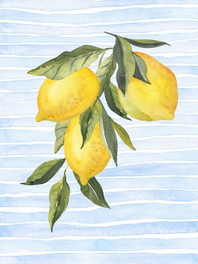 Zonnige citrus op blauw door Jolly and Dash