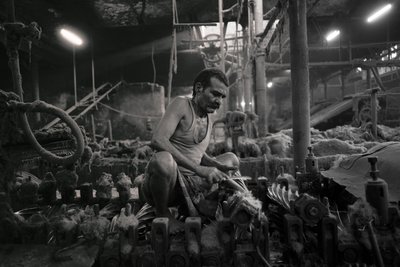 Jutefabriek, Kolkata, India, 2017 (foto) door Jon Nicholson