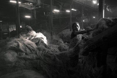 Jutefabriek, Kolkata, India, 2017 (foto) door Jon Nicholson