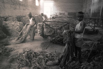 Jutefabriek, Kolkata, India, 2017 (foto) door Jon Nicholson