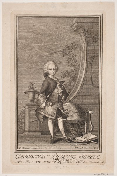 Christian Ludvig Scheel von Plessen door Jonas Haas