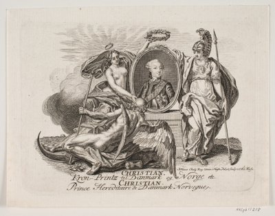 Christian VII als kroonprins door Jonas Haas