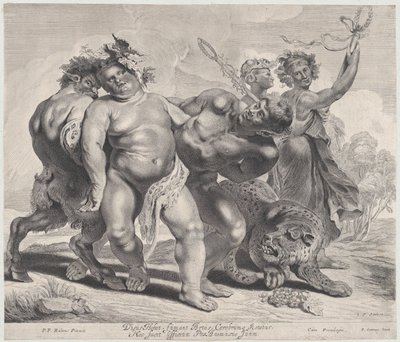 Dronkenschap van Bacchus, 1630-57 door Jonas Suyderhoef