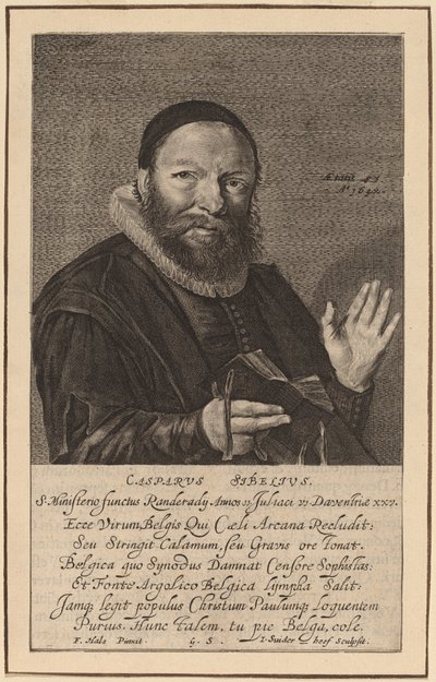 Caspar Sibelius door Jonas Suyderhoff after Frans Hals