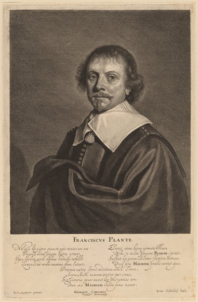 Franciscus Plante door Jonas Suyderhoff after Pieter Dircksz Santvoort