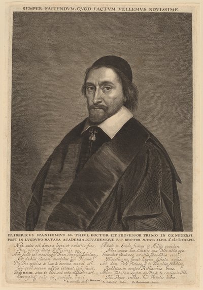 Frederick Spanheim door Jonas Suyderhoff after Pieter Dubordieu