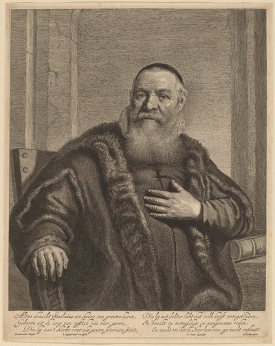 Eleazer Swalmius door Jonas Suyderhoff after Rembrandt van Rijn
