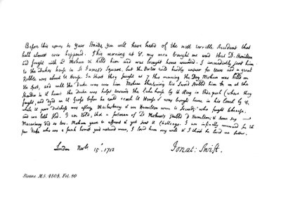 Uittreksel uit het dagboek van Dean Swift, gericht aan mevrouw Dingley, 1712, 1840 door Jonathan Swift