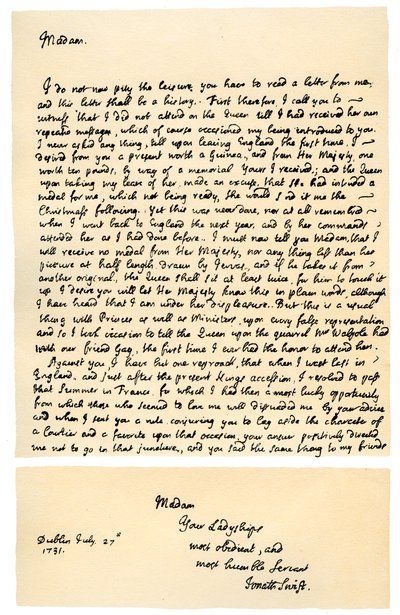 Brief van Jonathan Swift aan Henrietta Howard, 21 november 1730 door Jonathan Swift