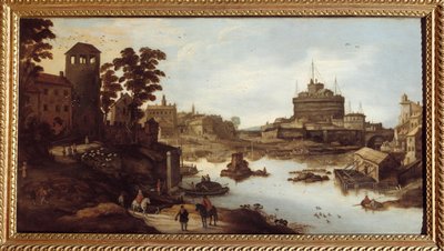 Uitzicht op de Tiber en het Castel Sant