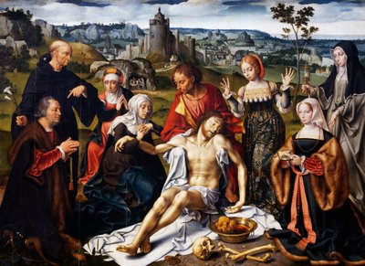 Afdaling van Christus (detail) door Joos van Cleve