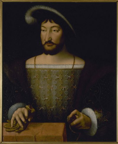 Portret van Frans I, koning van Frankrijk door Joos van Cleve