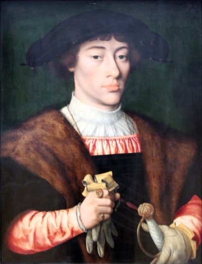 Portret van een jonge man door Joos van Cleve