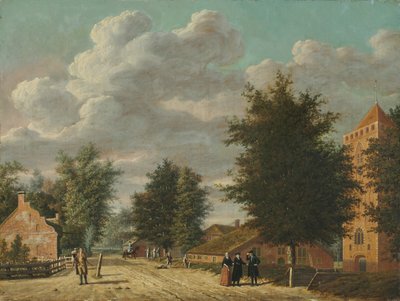 Uitzicht op het Dorp Eemnes door Jordanus Hoorn