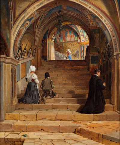 La Scala Santa bij het klooster San Benedetto nabij Subiaco door Jorgen Roed