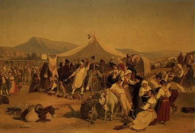 Een kermis in de Romeinse Campagna door Jorgen Valentin Sonne