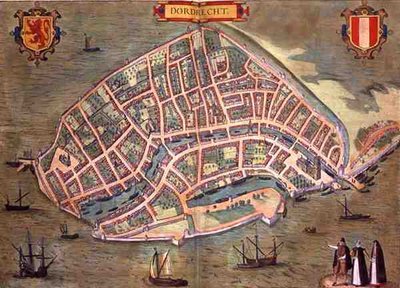 Kaart van Dordrecht, uit 