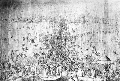 Vermaak op de rivier Escaut door Joris Hoefnagel