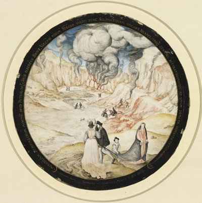 De zwavelbaden van Solfatara bij Pozzuoli door Joris Hoefnagel