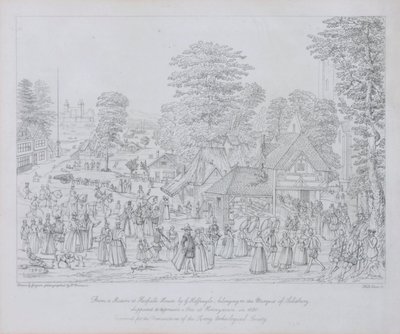 Feest in Horseydown, ca. 1590 door Joris Hoefnagel