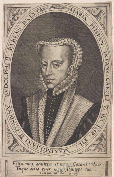 Georg Hoefnagel - Maria van Oostenrijk, Heilige Roomse Keizerin door Joris Hoefnagel