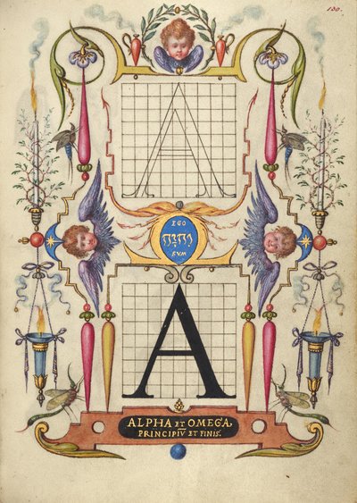 Handleiding voor het construeren van de letter A door Joris Hoefnagel