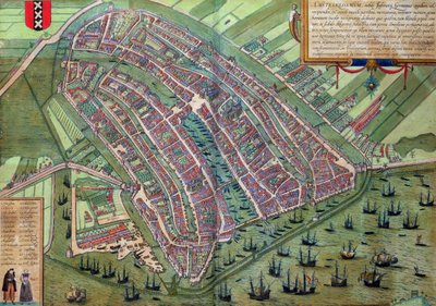 Kaart van Amsterdam, uit 