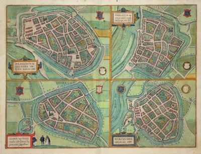 Kaart van Arnhem, Velmo, Gelre, en Ruerm, uit 