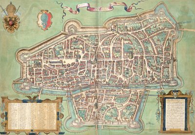 Kaart van Augsburg, uit 
