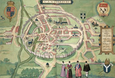 Kaart van Canterbury, uit 