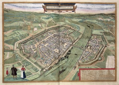 Kaart van Frankfurt, uit 