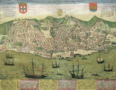 Kaart van Lissabon, uit 
