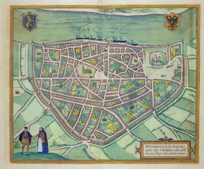 Kaart van Nijmegen, uit 