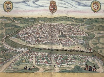 Kaart van Sevilla, uit 