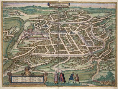 Kaart van Vilnius, Litouwen, uit 