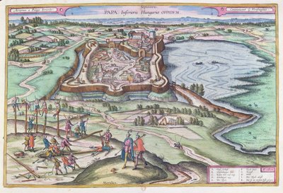 Het Hongaarse Fort van Papa ten tijde van de Ottomaanse belegeringen, uit 