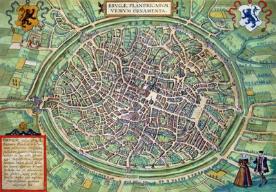 Stadsplan van Brugge, uit 