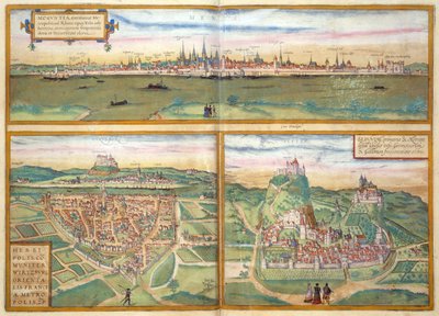 Metz, Wurtzburg en Sittensen, uit Civitates Orbis Terrarum door Georg Braun (1541-1622) en Frans Hogenburg (1535-90), c.1572 door Joris after Hoefnagel