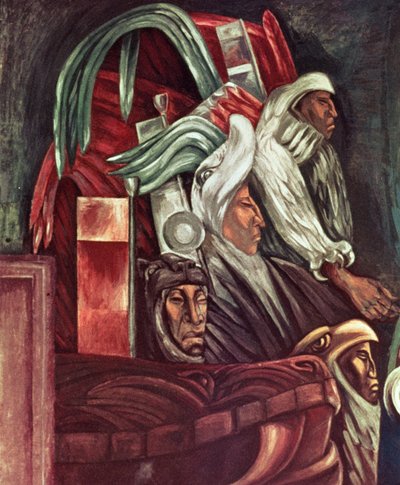 Azteekse Krijgers, uit Het Epos van de Amerikaanse Beschaving door José Clemente Orozco