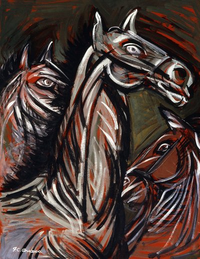 Paarden door José Clemente Orozco