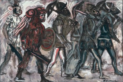 Los Teules, c.1945 door José Clemente Orozco