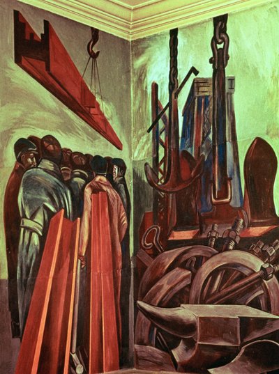 Moderne Industriële Man II, uit Het Epos van de Amerikaanse Beschaving door José Clemente Orozco