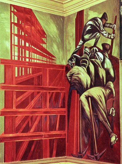 Moderne Industriële Man, uit Het Epos van de Amerikaanse Beschaving door José Clemente Orozco
