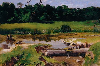 Rivierlandschap door José Ferraz de Almeida Júnior